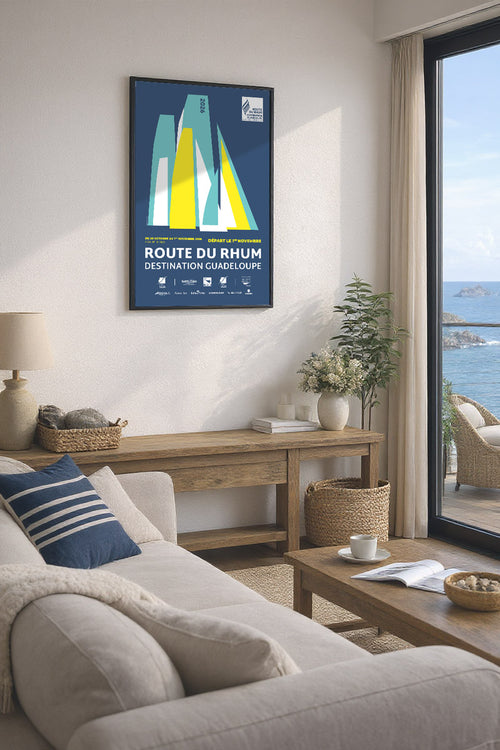 Affiche officielle Route Du Rhum Destination Guadeloupe - 40 x 60 cm - Armor-lux - 1