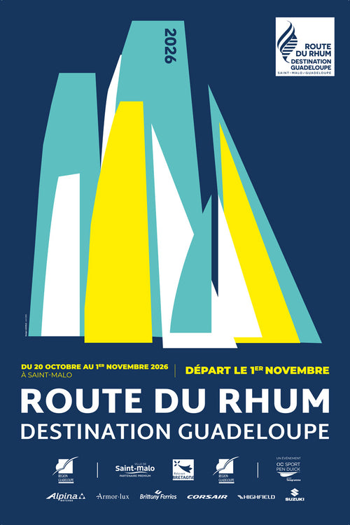 Affiche officielle Route Du Rhum Destination Guadeloupe - 40 x 60 cm - Armor-lux - 2