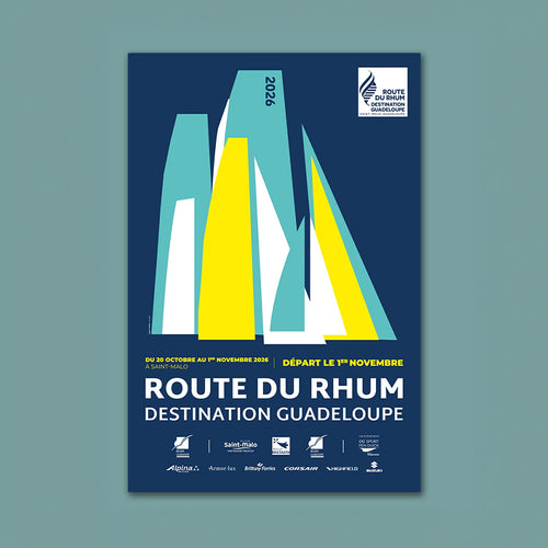 Affiche officielle Route Du Rhum Destination Guadeloupe - 40 x 60 cm - Armor-lux - 1